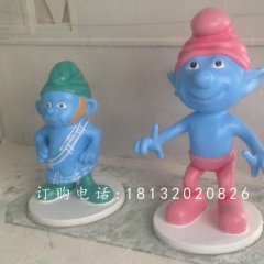 藍(lán)精靈雕塑，卡通玻璃鋼雕塑